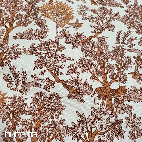 Bombažna tkanina CHEPART AND TREES