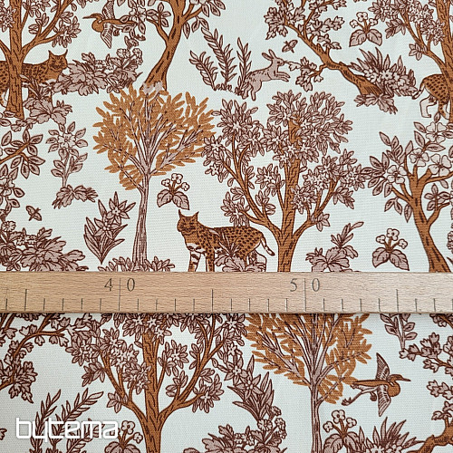Bombažna tkanina CHEPART AND TREES