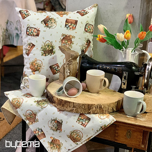 Velikonočni prt in šal PISANA JAJCA