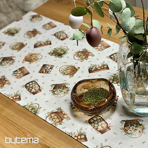 Velikonočni prt in šal PISANA JAJCA