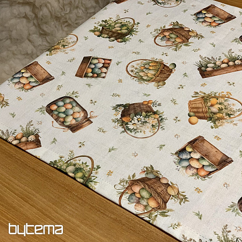 Velikonočni prt in šal PISANA JAJCA