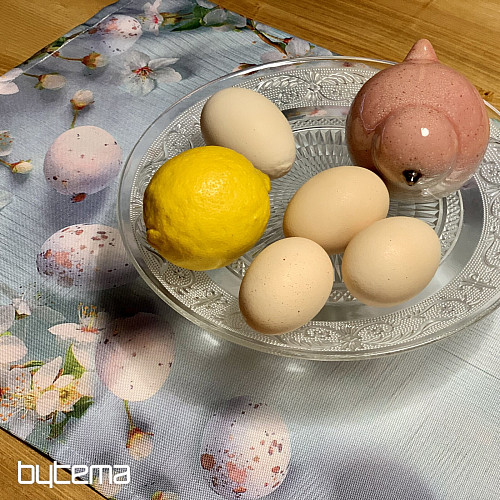 Prt in šal VELIKA NOČ s cvetjem