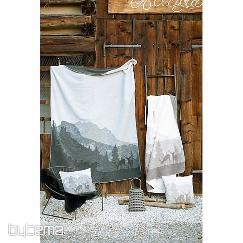 Dekorativni pokrov DF JELEN SILVRETTA rjav