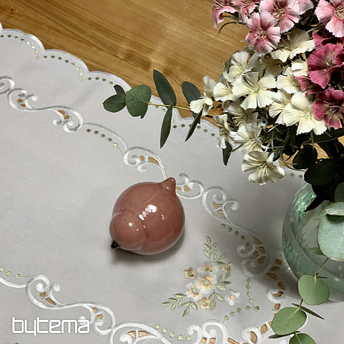 Prt in šal CVETJE marelično vezen