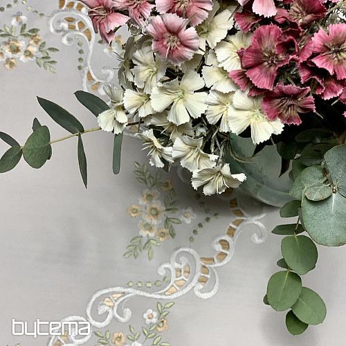 Prt in šal CVETJE marelično vezen