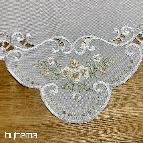 Prt in šal CVETJE marelično vezen