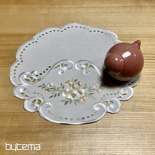 Prt in šal CVETJE marelično vezen