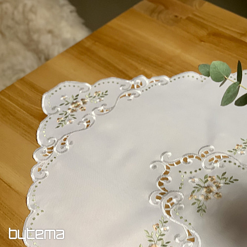 Prt in šal CVETJE marelično vezen