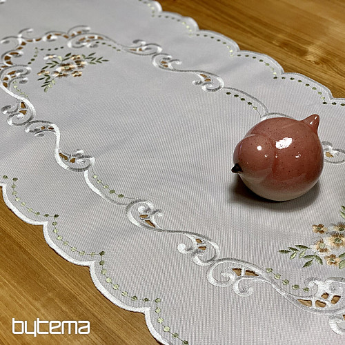 Prt in šal CVETJE marelično vezen