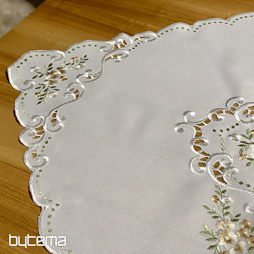 Prt in šal CVETJE marelično vezen