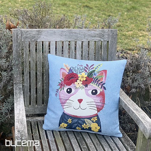 Tapiserijska prevleka za vzglavnik MAČKA V MODREM