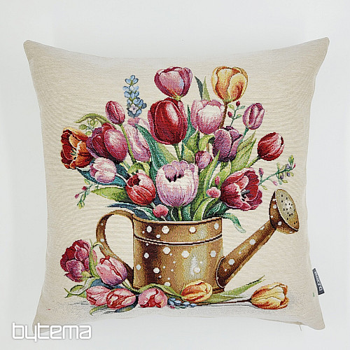 Tapiserijska prevleka za vzglavnik ZALIVALNIK POLN TULIPANOV
