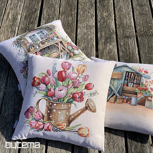 Tapiserijska prevleka za vzglavnik ZALIVALNIK POLN TULIPANOV