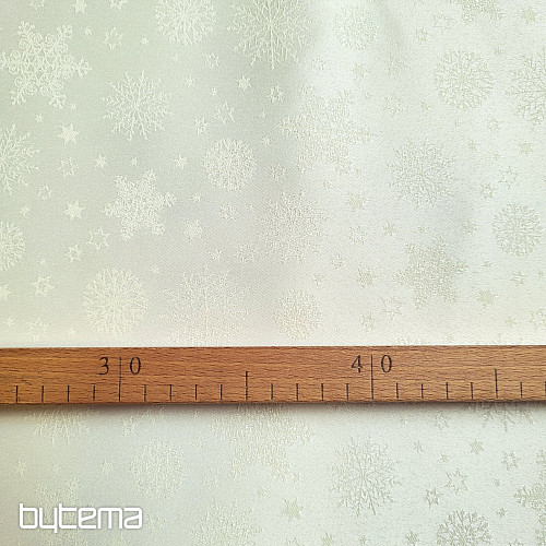 Dekorativna enobarvna tkanina FLAKES MIX CREAM