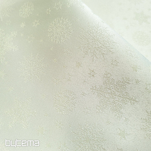 Dekorativna enobarvna tkanina FLAKES MIX CREAM