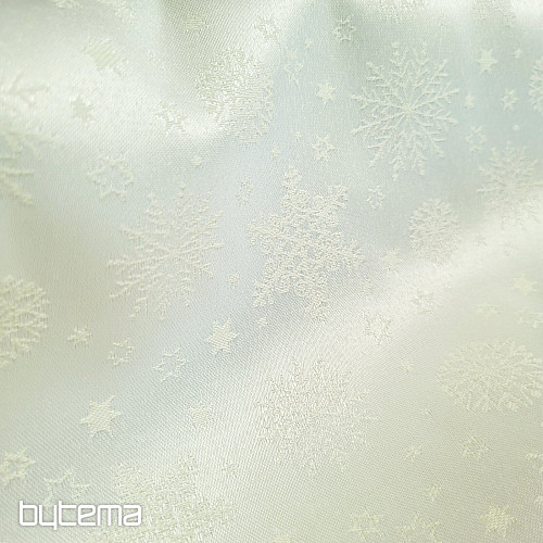 Dekorativna enobarvna tkanina FLAKES MIX CREAM