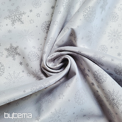 Dekorativna enobarvna tkanina FLAKES MIX GREY