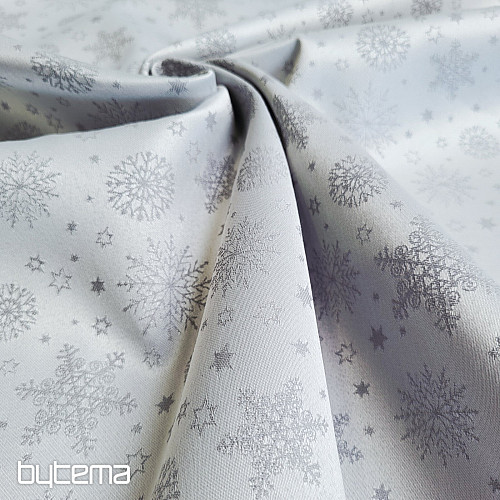 Dekorativna enobarvna tkanina FLAKES MIX GREY