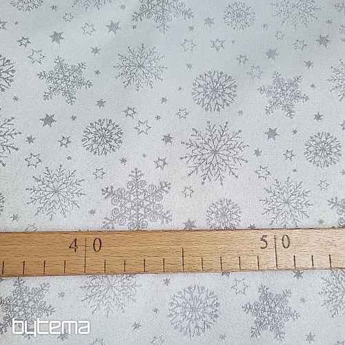 Dekorativna enobarvna tkanina FLAKES MIX GREY