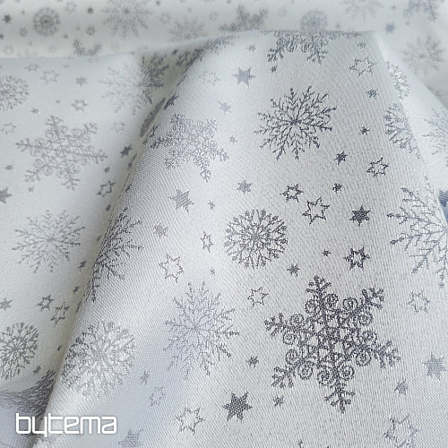 Dekorativna enobarvna tkanina FLAKES MIX GREY