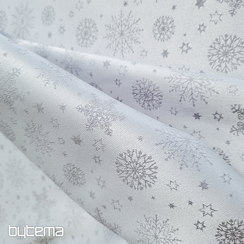 Dekorativna enobarvna tkanina FLAKES MIX GREY