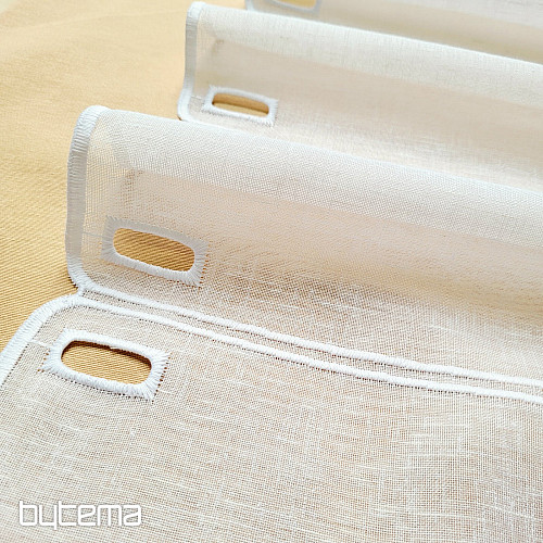 Zavesa za vitraž GERSTER 11857 kolesa bela