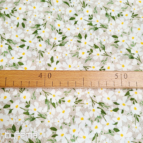 Dekorativna tkanina BELI CVETOVI