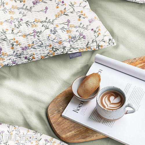 IRISETTE razkošni mehki krep EASY 8665-40 Rumeni cvetovi