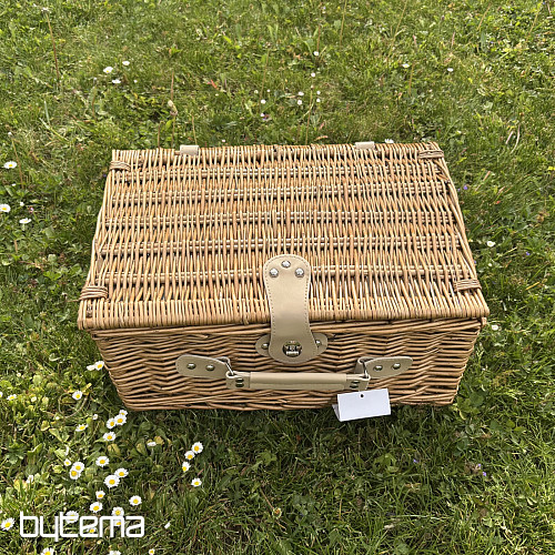 Piknik košara GARDEN bež karo za 4 osebe
