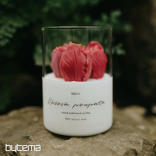 Dišeča cvetlična sveča ROSE BUDS s pokrovčkom