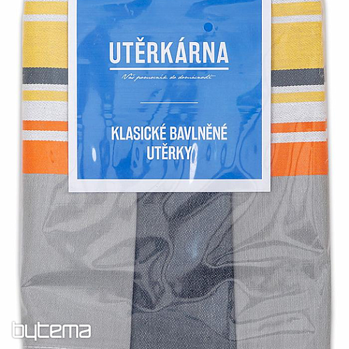 Žakard kuhinjske krpe MEŠANICA SIVO-ORANŽNE