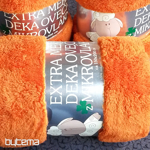 odeja Sheep-sheep 150/200 temno oranžna / smetana