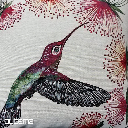 Tapiserija prevleka za blazino HUMMINGBIRD RED FLOWER