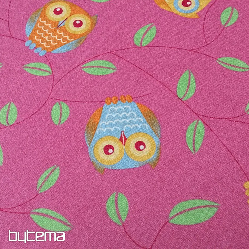 Preproga za punčke OWLS - Happy owl roza