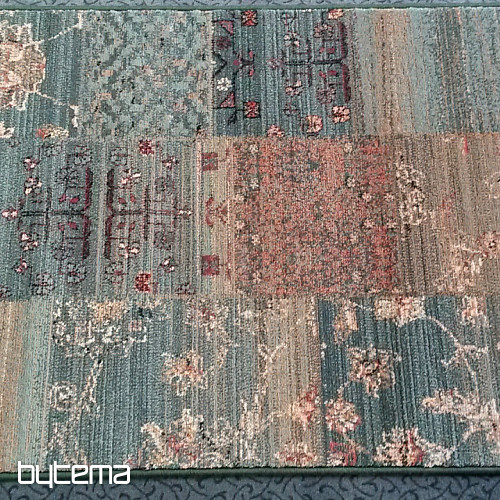 Luksuzen volnen tekač ROYAL PATCHWORK zelen