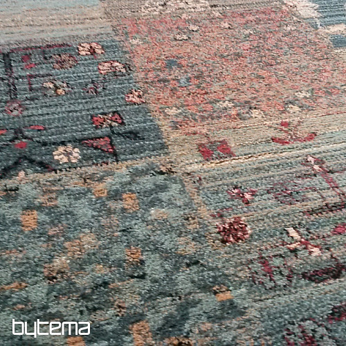 Luksuzen volnen tekač ROYAL PATCHWORK zelen