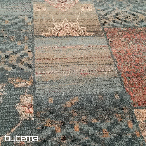 Luksuzen volnen tekač ROYAL PATCHWORK zelen