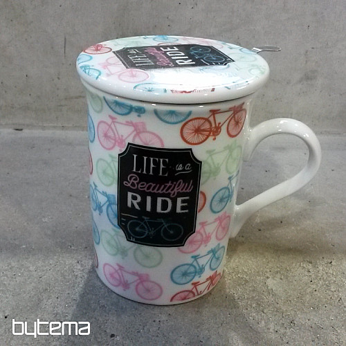 Skodelica s pokrovom in cedilom SUMMER RIDE 280ml