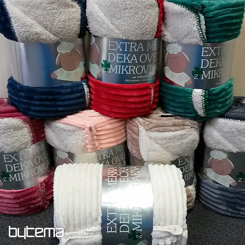 odeja iz mikrovlaken EXTRA MEHKA OVČJA ŽEMLJASTA OBLOGA - lešnikove barve