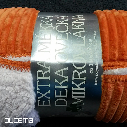 odeja iz mikrovlaken EXTRA SOFT SHEEP velvet - rust