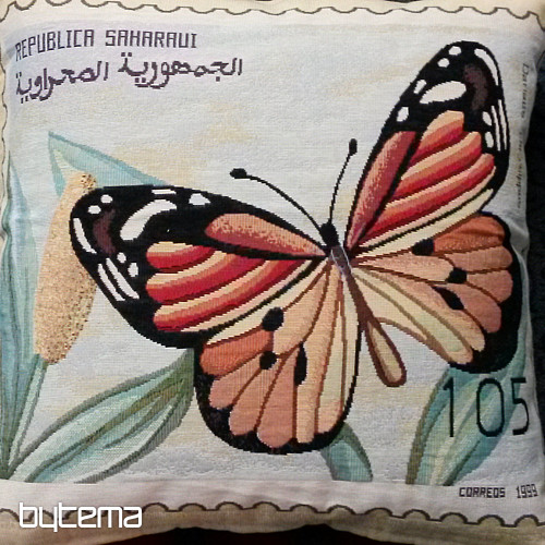 Okrasna prevleka za blazino METULJ POST STAMP