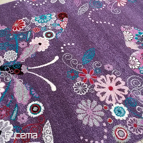 Otroška preproga BELLA Butterflies vijolična