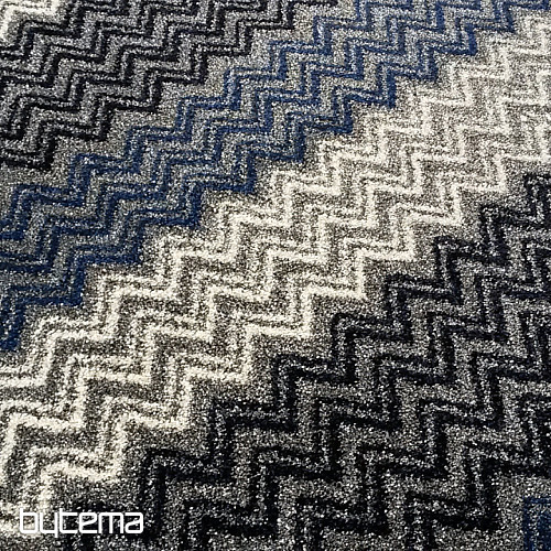 Moderna preproga ZIG ZAG modra