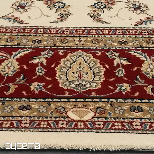 Volnena klasična preproga ORIENT krem, bordo obroba