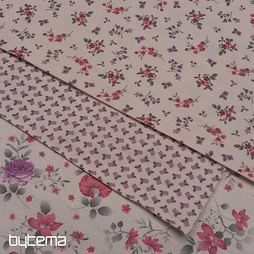 Dekorativna tkanina FLOWERS ALBUM roza