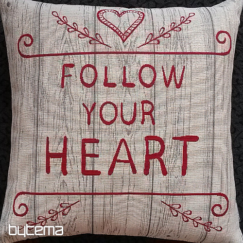 Prevleka za blazino FOLLOW YOUR HEART