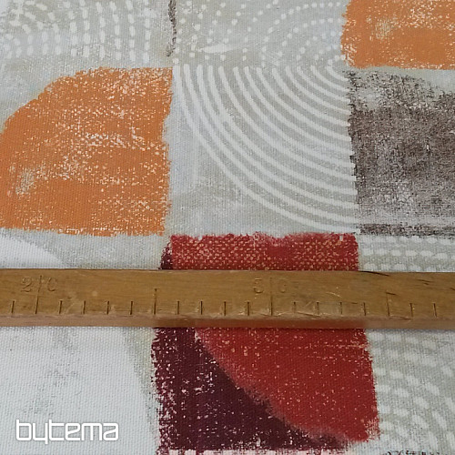 Dekorativna tkanina MOKKA GEO 1 oranžna