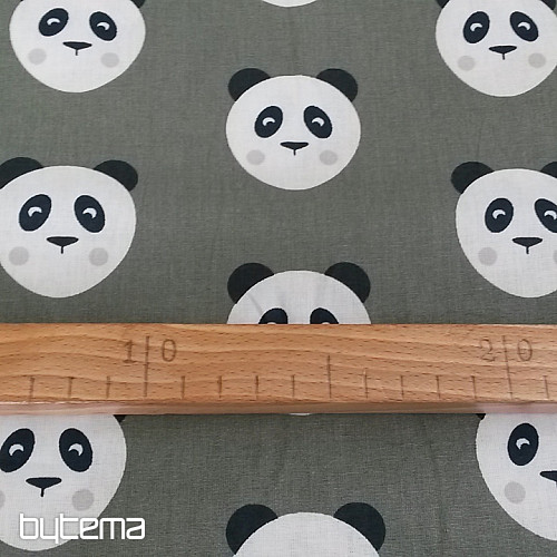Bombažna tkanina PANDA olivno zelena