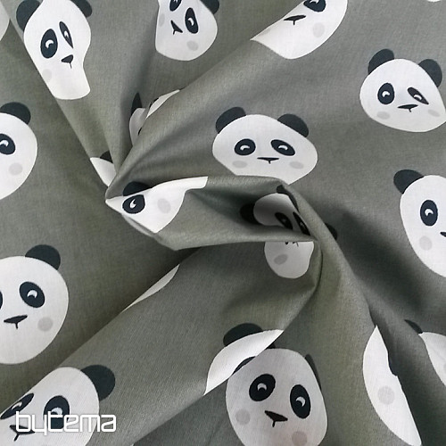 Bombažna tkanina PANDA olivno zelena