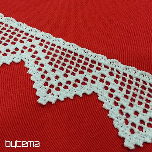 Čipka 5432/0010 5,3 cm bela mat